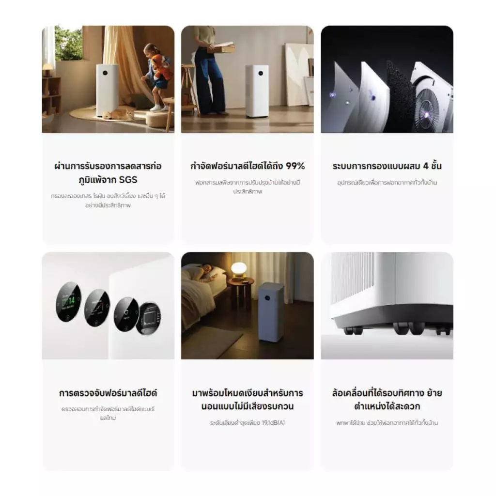 (พร้อมส่งทันที) Xiaomi Smart Air Purifier Max / 6 / Elite / 4 compact / 4 Lite/ 4 Pro เครื่องฟอกอากาศ กำจัดฝุ่น PM2.5 5